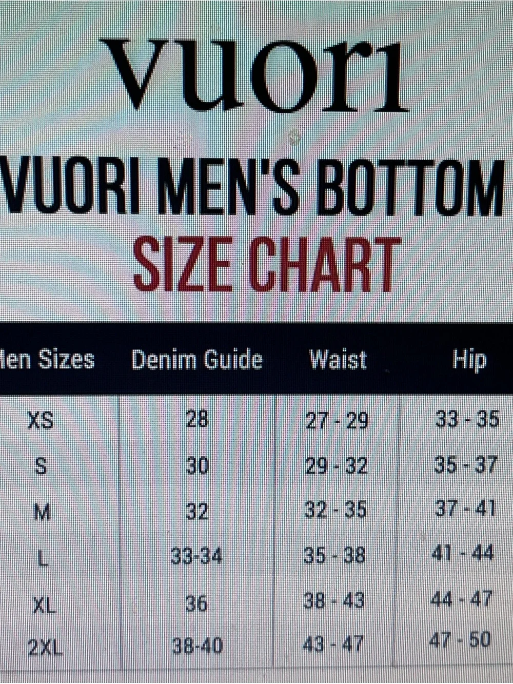 Vuori lightweight performance